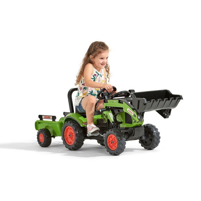Frontlastare Claas m/släp Grön Falk